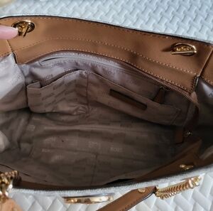 Michael Kors Tan and Gold Women's Bag